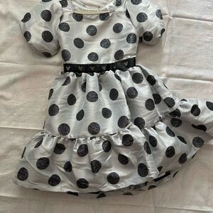 Disney Black and White Polka Dot Kids Dress‎